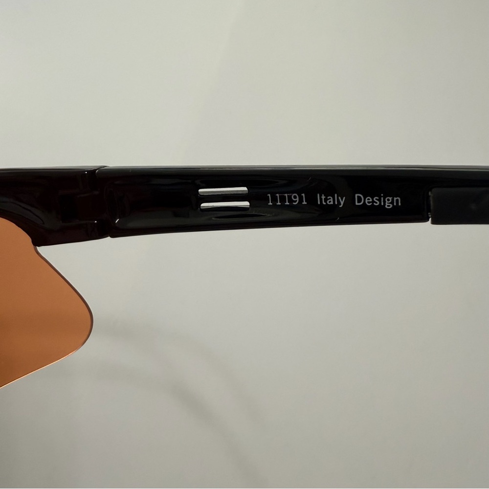 adidas Men's Black Frame Sunglasses with Orange Lenses - Picture 4 of 6